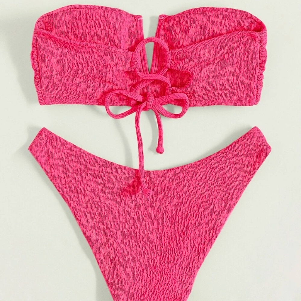 Ruffle Tube Cheeky Bikini Swim Beach - Picture 6 of 9
